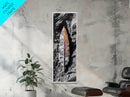 Stone Leaf, Earth Tones, Nature Fossil, Ancient Texture, Framed Canvas Print, Fall Wall Art, Rustic Decor Accent, Boho Nature Artwork
