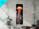 Jellyfish, Ocean Glow, Underwater Beauty, Bright Sea Life, Canvas Print, Bathroom Wall Art, Coastal Vibes, Marine Nature Photography