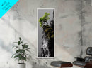 Tree of Life, Cliff Growth, Resilience Symbol, Nature Power, Framed Canvas Print, motivational office art, surreal landscape decor