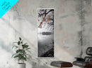 Autumn Leaves, Peaceful Lake, Misty Morning, Nature Silence, Canvas Print, Fall Wall Art, Neutral Bedroom Decor, Minimalist Photography