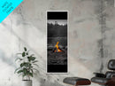Campfire Serenity, Rustic Landscape, Outdoor Flames, Canvas Print, Cabin Wall Art, Autumn Nature Decor, Adventure Themed Art