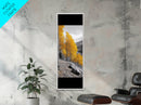 Golden Aspens, Fall Forest, Mountain Trees, Framed Canvas Print, Autumn Wall Art, Nature Cabin Decor, Fall Foliage, Rustic Living Room