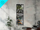 Koi Pond, Peaceful Water, Zen Garden Vibes, Orange Fish, Reflective Nature, Framed Canvas Print, Serene Bedroom Wall Art, Living Room Art