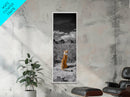 Wild Serval, Desert Cat, Savannah Wildlife, Majestic Predator, Framed Canvas Print, Safari Theme Living Room Wall Art, Modern Nature Decor