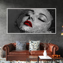 Red Lips, Underwater Beauty, Glam Art, Modern Pop, Framed Canvas Print, Bedroom Wall Art, Bold Aesthetic, Fashion Model Photography Print