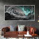 Ice Cave, Frozen Tunnel, Arctic Beauty, Glacial Light – Canvas Print, Nature Wall Art, Winter Decor, Bathroom or Entryway Statement Piece