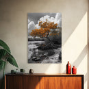 Mangrove Tree, Coastal Roots, Swamp Nature, Fall Tones Canvas Print, Tropical Wetlands Wall Art, Earthy Living Room Decor, Moody Art