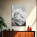 Matterhorn Majesty, Iconic Summit, Black and White Mountain, Canvas Print, Office Wall Art, Minimalist Photography, Modern Decor