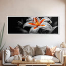Lily Closeup, Vibrant Bloom, Floral Detail, Orange Petals, Framed Canvas Print, Kitchen Wall Art, Nature Inspired Art, Botanical Print