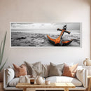 Rusted Anchor, Coastal Decay, Ocean Shore, Nautical Minimalism, Framed Canvas Print, Beach House Wall Art, Bathroom Wall Decor