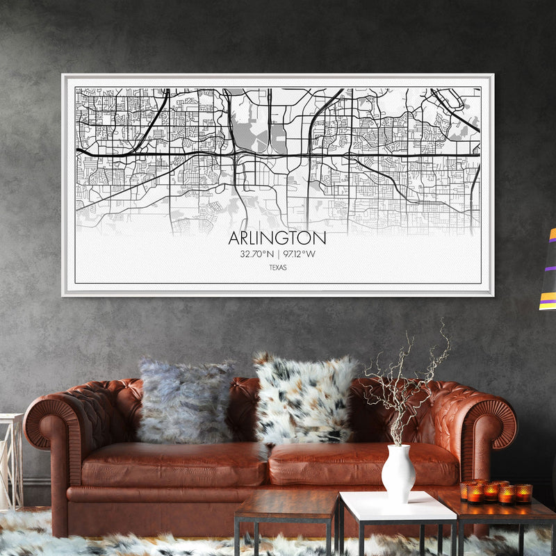 Arlington Street Map, Texas Map, Map Print, Modern Art, Wall Art, Canvas Print, Travel Art, Apartment DÃ©cor, Summer Gift, Laundry Room DÃ©cor