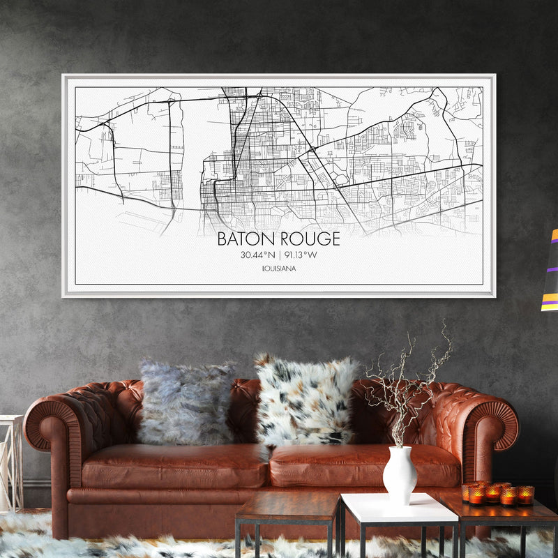 Baton Rouge Street Map, Louisiana Map, Map Print, Modern Art, Wall Art, Canvas Print, Realtor Gift, Wall Art Above Bed, Home Wall DÃ©cor