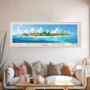 Hulhumale Island, Maldives Panoramic Beach Print, Vacation Gift, Maldives Wall Art, Framed Canvas Print, Framed Beach Painting