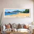 Middle Bay Beach, Hong Kong Panoramic Print, Vacation Gift, Hong Kong Wall Art, Beach Painting, Beach Decor, Beach Or Lakehouse Art