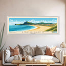 Porto Santo, Portugal Panoramic Beach Print, Vacation Gift, Portugal Wall Art, Framed Canvas Print, Framed Beach Painting