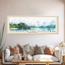 Bahia de Las Aguilas, Dominican Republic Watercolor Beach Print, Vacation Gift, Dominican Republic Wall Art, Framed Canvas Print, Framed Beach Painting