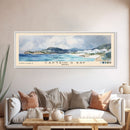 Captain's Bay, Anguila Watercolor Print, Vacation Gift, Anguila Wall Art, Beach Painting, Beach Decor, Large Wall Art, Wood Frame Art