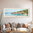 Mala Kolombarica, Croatia Watercolor Beach Print, Vacation Gift, Croatia Wall Art, Framed Canvas Print, Framed Beach Painting