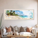 Paynes Bay Beach, Barbados Watercolor Print, Vacation Gift, Barbados Wall Art, Beach Painting, Beach Decor, Large Wall Art, Wood Frame Art