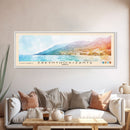 Zakynthos/Zante, Greece Watercolor Print, Vacation Gift, Greece Wall Art, Beach Painting, Beach Decor, Large Wall Art, Wood Frame Art