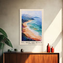 Big Wave Bay Beach, Hong Kong Watercolor Print, Vacation Gift, Hong Kong Wall Art, Beach Painting, Beach Decor, Large Wall Art, Wood Frame Art