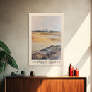 Chatham Island, New Zealand Watercolor Print, Vacation Gift, New Zealand Wall Art, Beach Painting, Beach Decor, Large Wall Art, Wood Frame Art