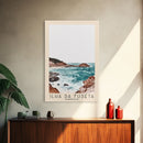 Ilha da Fuseta, Portugal Watercolor Beach Print, Vacation Gift, Portugal Wall Art, Framed Canvas Print, Framed Beach Painting