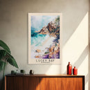 Lucky Bay, Australia Watercolor Print, Vacation Gift, Australia Wall Art, Beach Painting, Beach Decor, Large Wall Art, Wood Frame Art