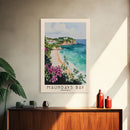 Maundays Bay, Anguila Watercolor Beach Print, Vacation Gift, Anguila Wall Art, Framed Canvas Print, Framed Beach Painting