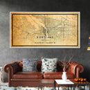 Portland Oregon Street Map, Framed Canvas Art, Oregon United States Road Map Wall Art, Office Wall Art, Portland Wall Decor for Office