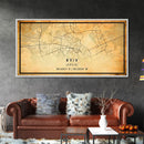 Old Kyiv Ukraine City Map Wall Art Canvas Print, Vintage Style Kyiv Map, Framed Wall Art, Cool Kyiv Ukraine Wall Art, Office Art
