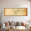 Panoramic El Paso Texas Vintage Map Print, El Paso Map, Texas Map Art, City Road Map , Vintage Gift Map, Travel Vacation Art, Rustic Map