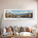 Provo Utah Panoramic Print, Modern Framed Canvas Print, City Travel Poster, Wall Art, Living Room Decoration, Unique Gift