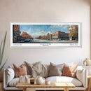Salem Oregon Panoramic Print, Beautiful Framed Canvas Print, City Travel Poster, Home Decoration, Wall Art, Office Gift