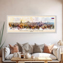 Nizhnevartovsk Russia Travel Art, City Art, Framed Canvas Print or Metal Wall Art, Europe Travel Poster, Panoramic Wall Art, Extra Wide Wall Art