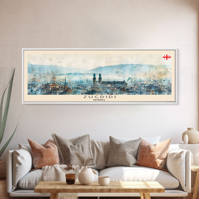 Zurich Switzerland Travel Art, City Art, Framed Canvas Print or Metal Wall Art, Europe Travel Poster, Panoramic Wall Art, Extra Wide Wall Art