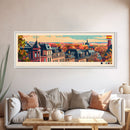 Lund Sweden Travel Print Wall Art, Panoramic City Art, Travel Art, Wall Decor, Vacation Gift, Framed Canvas Print Or Metal Art