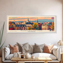 Northampton United Kingdom Travel Art, City Art, Framed Canvas Print or Metal Wall Art, Europe Travel Poster, Panoramic Wall Art, Extra Wide Wall Art