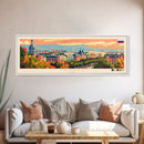 Samara Russia Wall Art, Panoramic Travel Poster, Panoramic Framed Canvas Print, City Wall Art, Wall Hanging Home Decor, Travel Art