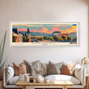 Simferopol Ukraine Panoramic Travel Poster, Framed Canvas Print or Metal Wall Art, Travel Art, Home Decor, Panoramic Painting, Midcentury Art