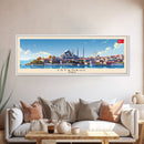 Istanbul Turkey Travel Print Wall Art, Panoramic City Art, Travel Art, Wall Decor, Vacation Gift, Framed Canvas Print Or Metal Art