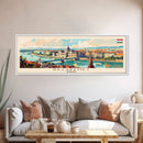 Kecskemet Hungary Wall Art, Panoramic Travel Poster, Panoramic Framed Canvas Print, City Wall Art, Wall Hanging Home Decor, Travel Art