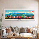 Povazska Bystrica Slovakia Travel Print Wall Art, Panoramic City Art, Travel Art, Wall Decor, Vacation Gift, Framed Canvas Print Or Metal Art