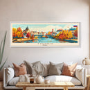 Tyumen Russia Panoramic Travel Poster, Framed Canvas Print or Metal Wall Art, Travel Art, Home Decor, Panoramic Painting, Midcentury Art