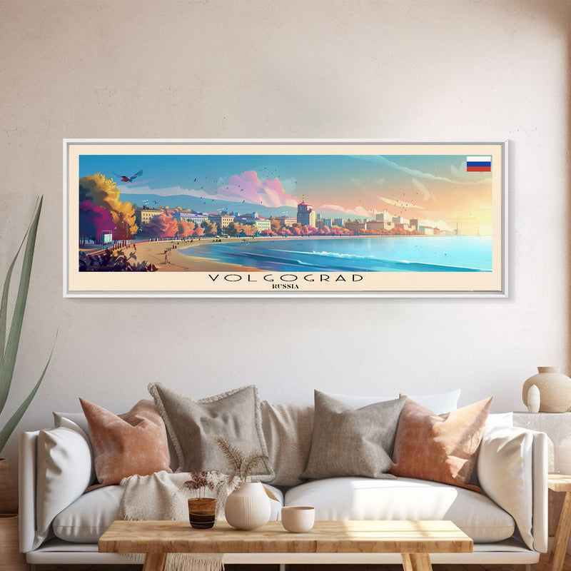 Vlore Albania Travel Art, City Art, Framed Canvas Print or Metal Wall Art, Europe Travel Poster, Panoramic Wall Art, Extra Wide Wall Art