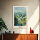 Kirov Russia Winter Landscape, Framed Canvas Print, Travel Poster, Wall Art, Home Decor, Living Room Decoration, Russian Urban Art