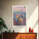 Zhytomyr Ukraine Travel Poster Framed Canvas Print, Watercolor Painting, Scenic Wall Art, Home Decor, Ukrainian Landscape, Perfect Gift