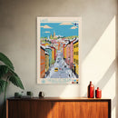 Lahti Finland Travel Poster Framed Canvas Print, Midcentury Modern Art, Pop Art Wall Decor, Scenic Wall Art, Living Room Decoration, Office Art