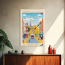 Norwich United Kingdom Travel Poster Framed Canvas Print, Midcentury Modern Art, Pop Art Wall Decor, Scenic Wall Art, Living Room Decoration, Office Art