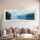 Lake Bernard Frank Maryland Framed Canvas Print, Lake House Art, Panoramic Wall Art, Travel Poster, Scenic Lake Painting, Nature Art